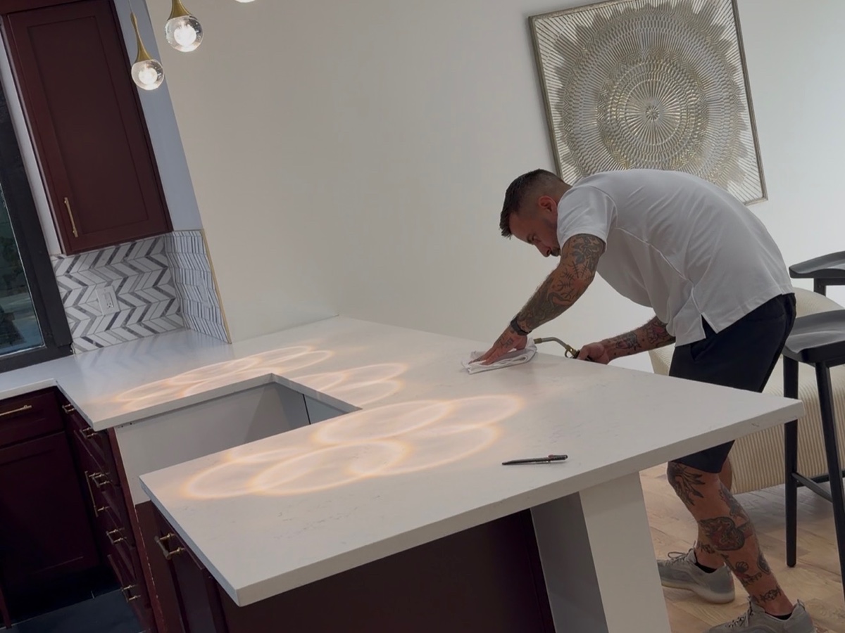 Templating a countertop